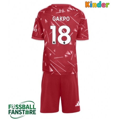 Liverpool Cody Gakpo #18 Replik Heimtrikot Kinder 2026-27 Kurzarm (+ Kurze Hosen)